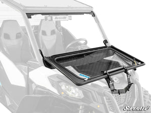 SuperATV Can-Am Commander Flip Down Glass Windshield