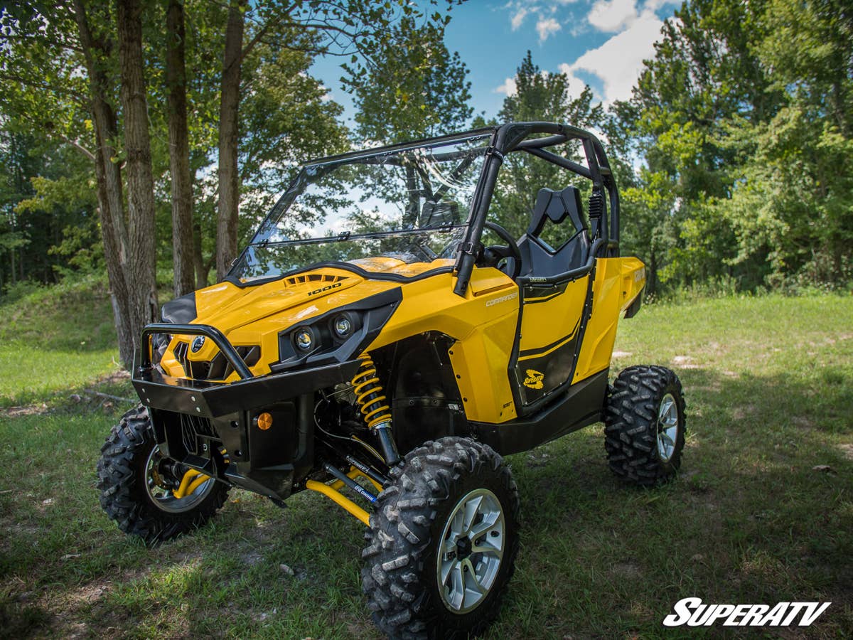 SuperATV Can-Am Commander Scratch Resistant Flip Down Windshield