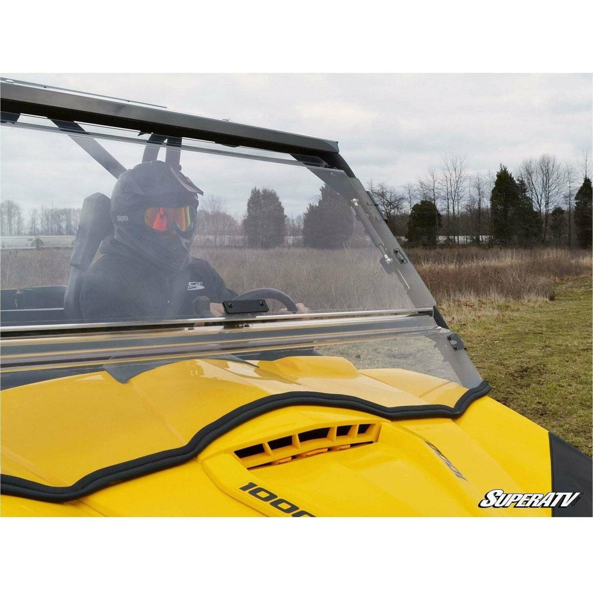 Can Am Commander Scratch Resistant Flip Windshield