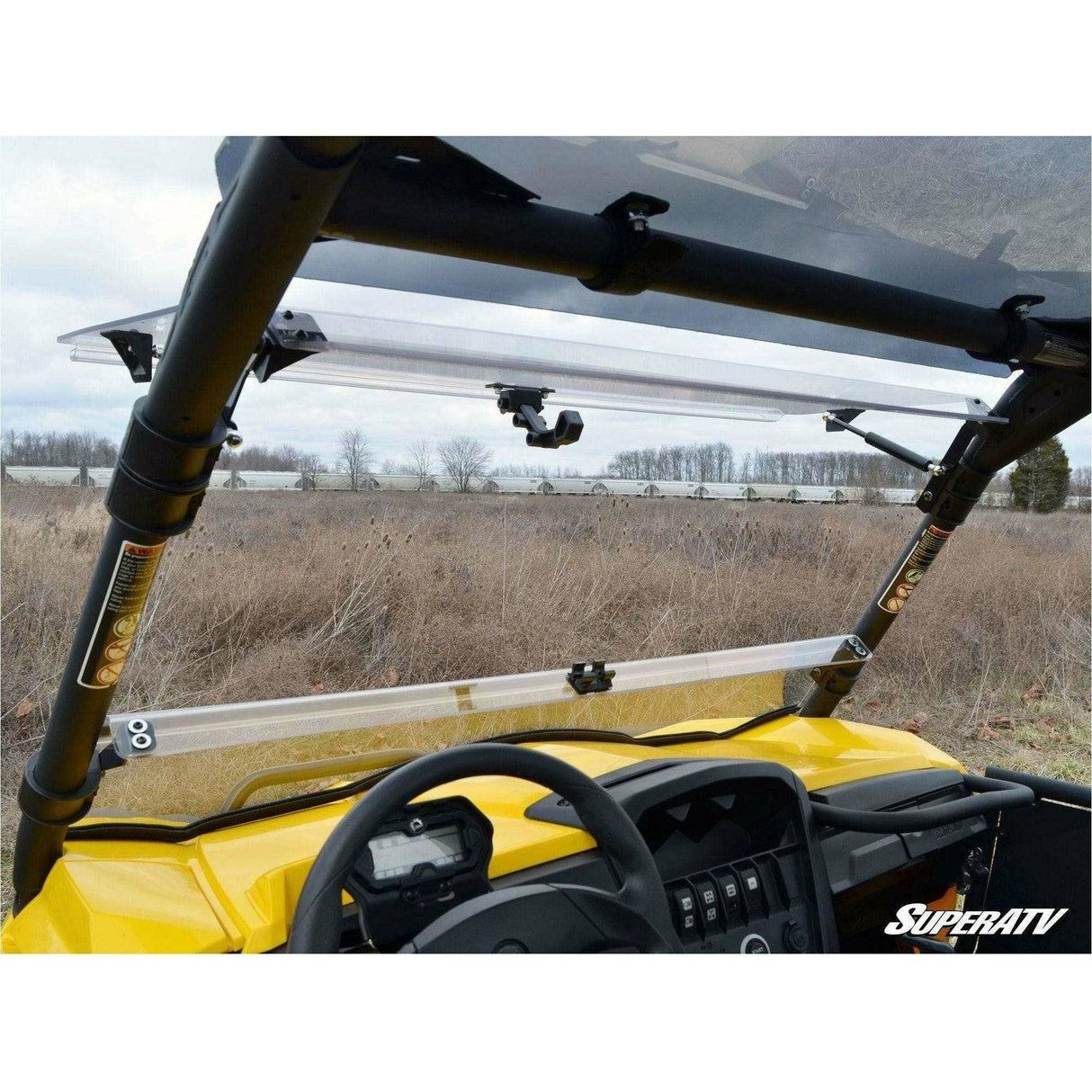 Can Am Commander Scratch Resistant Flip Windshield