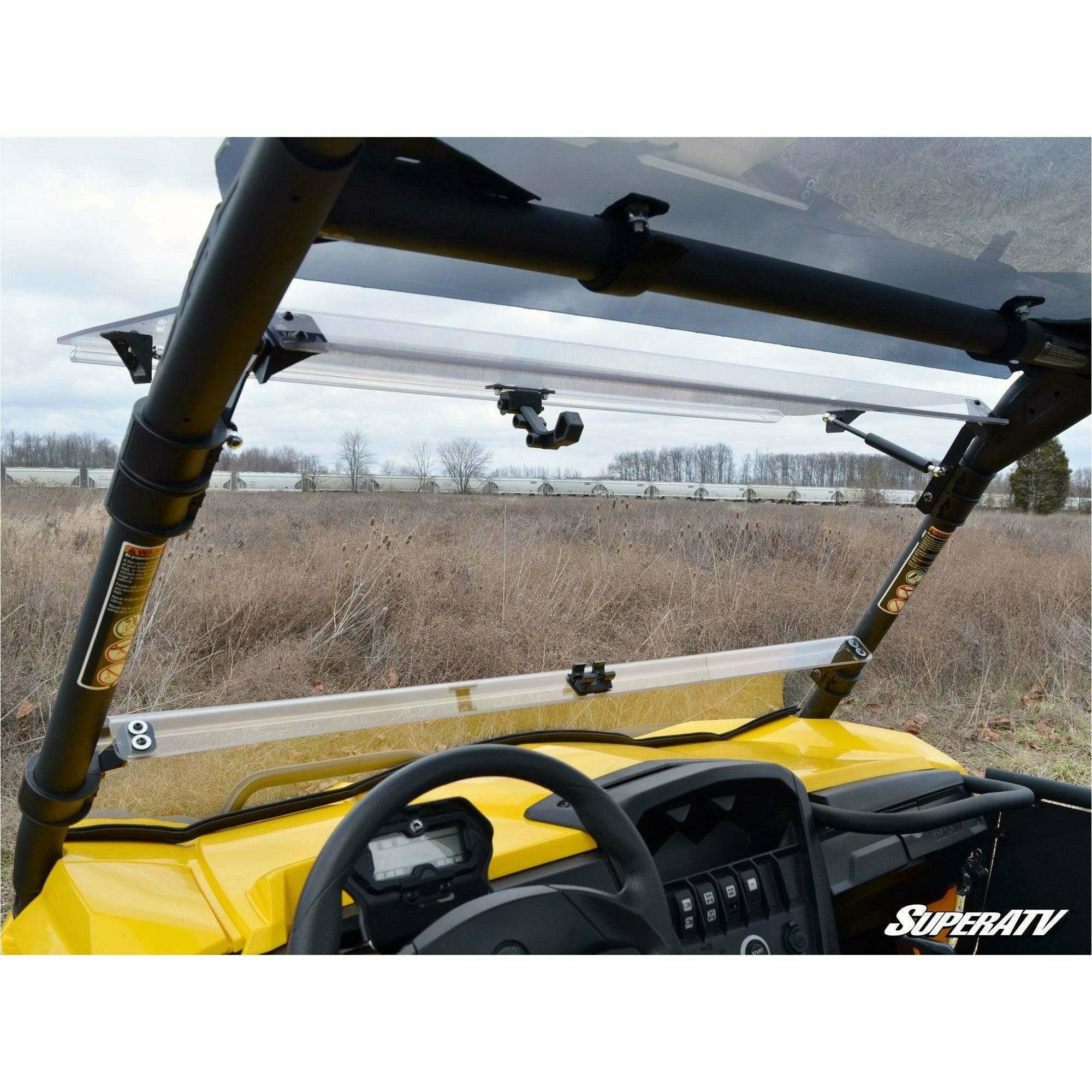 Can Am Commander Scratch Resistant Flip Windshield