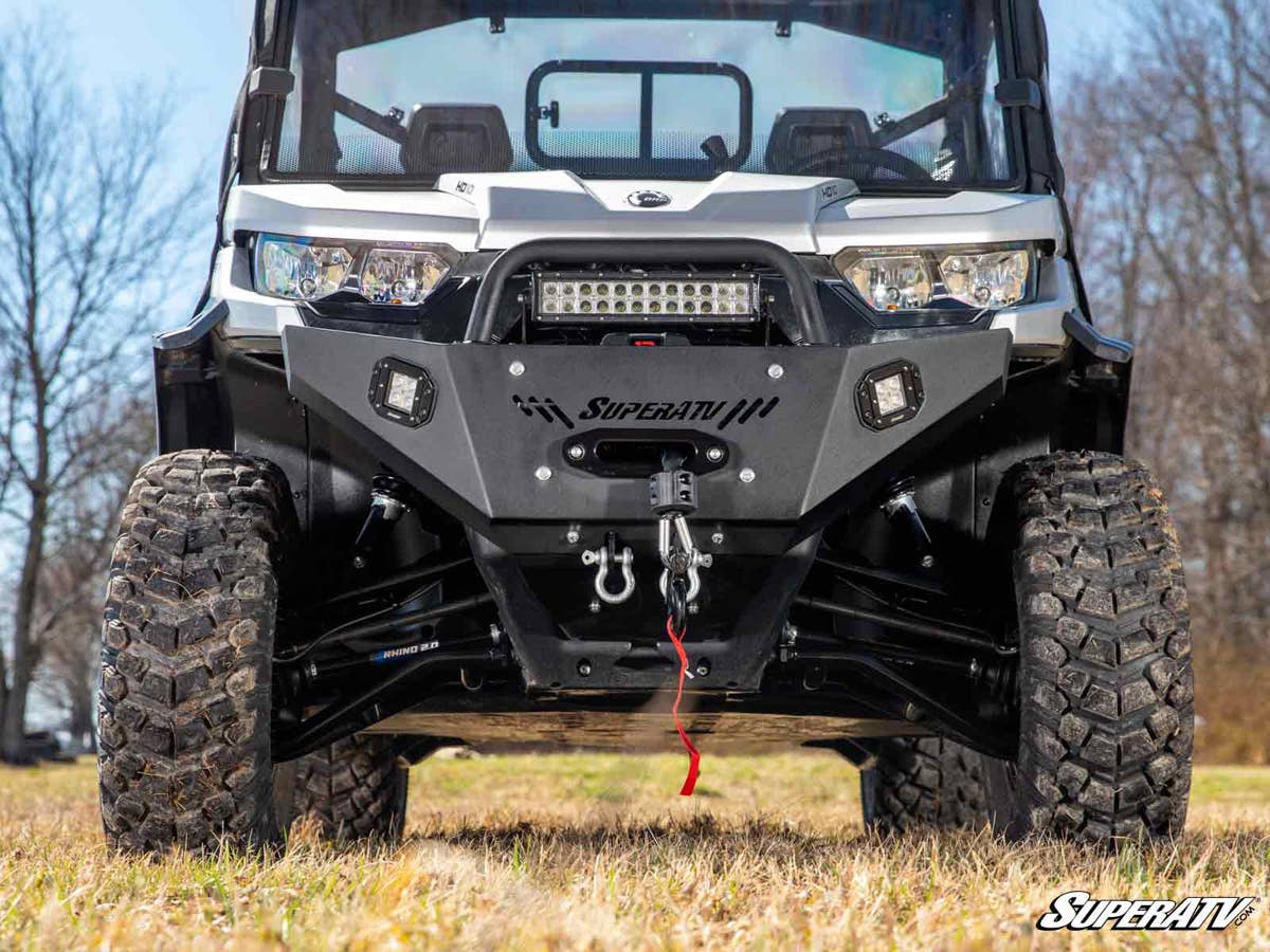 SuperATV Can-Am Defender Heavy Weight Winch-Ready Front Bumper