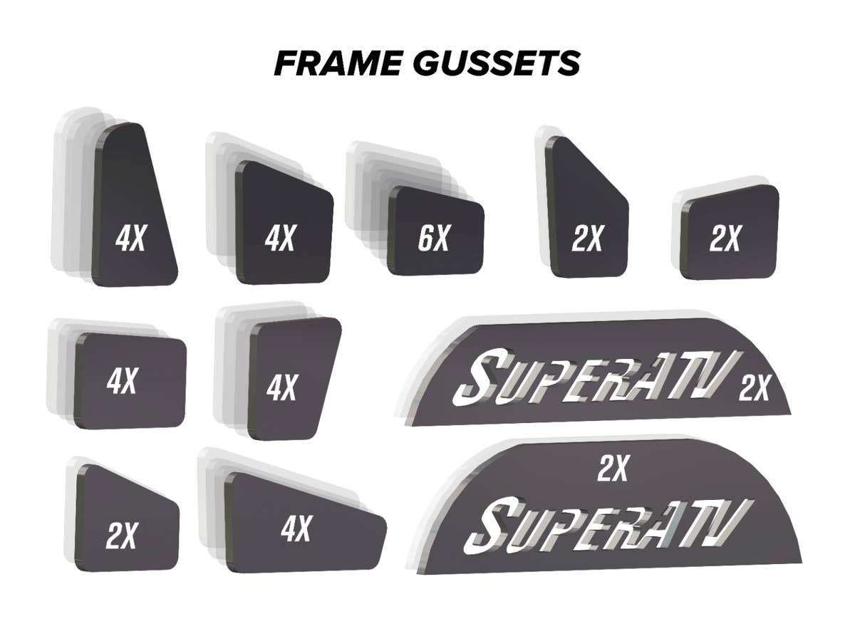 SuperATV Can-Am Defender Weld-In Gusset Kit