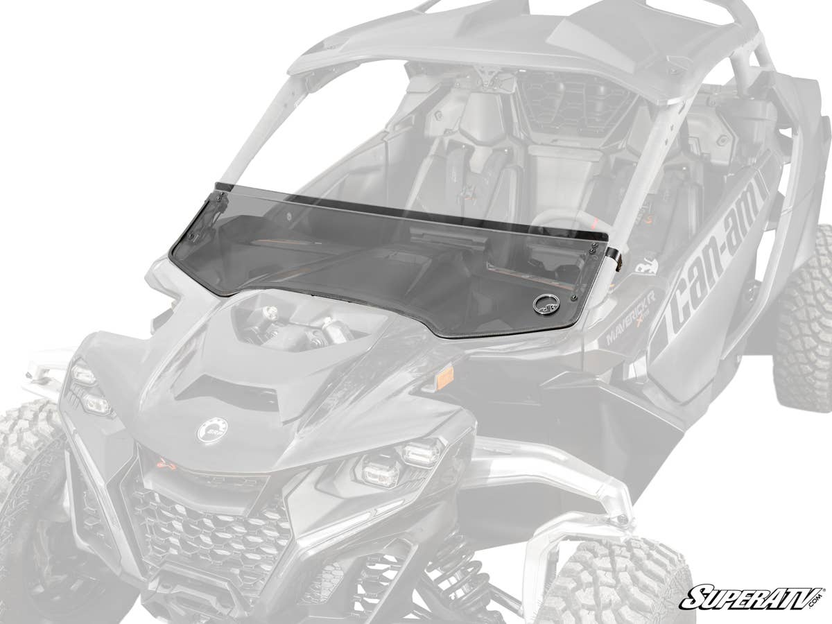 SuperATV Can-Am Maverick R Scratch-Resistant Half Windshield