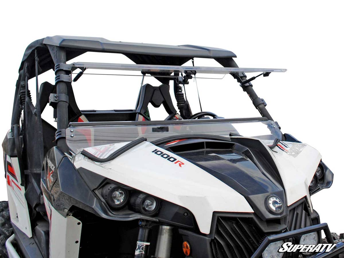 SuperATV Can-Am Maverick Scratch Resistant Flip Windshield