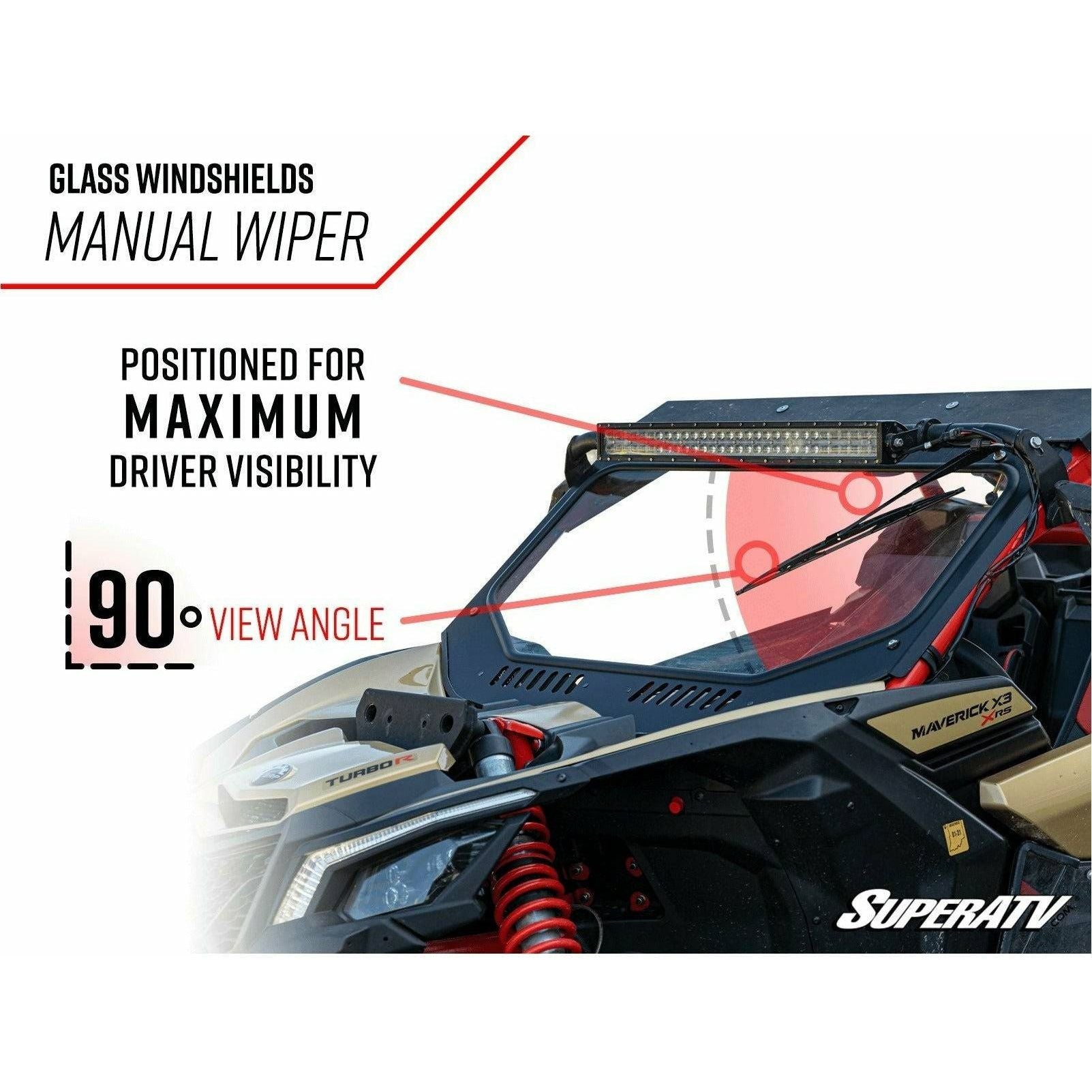 Photo of Can Am X3 Glass Windshield by SuperATV - Premium Windshields for UTVs / Side by Sides