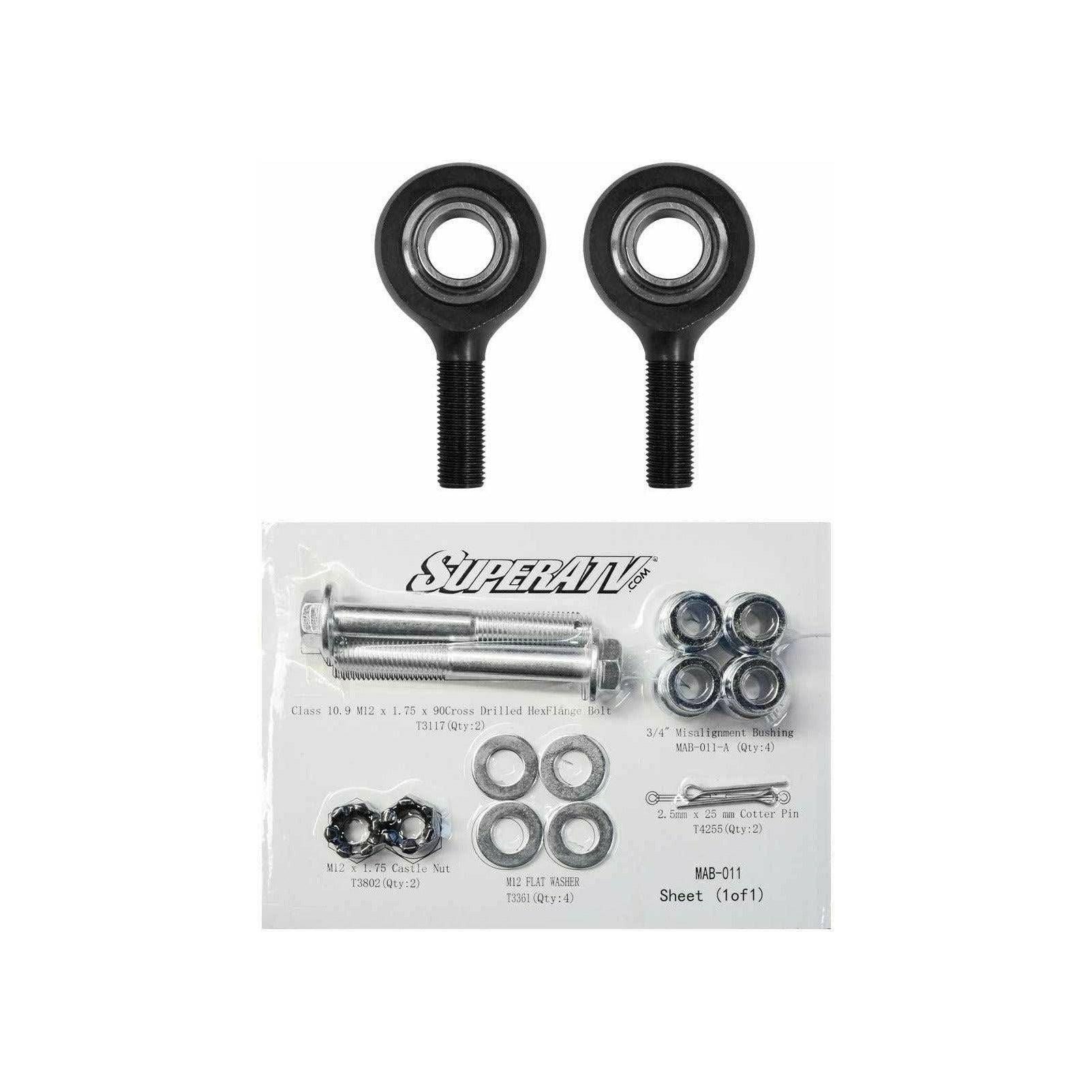 Photo of Can Am X3 Heavy Duty Tie Rod End Replacement Kit by SuperATV - Premium Tie Rods for UTVs / Side by Sides