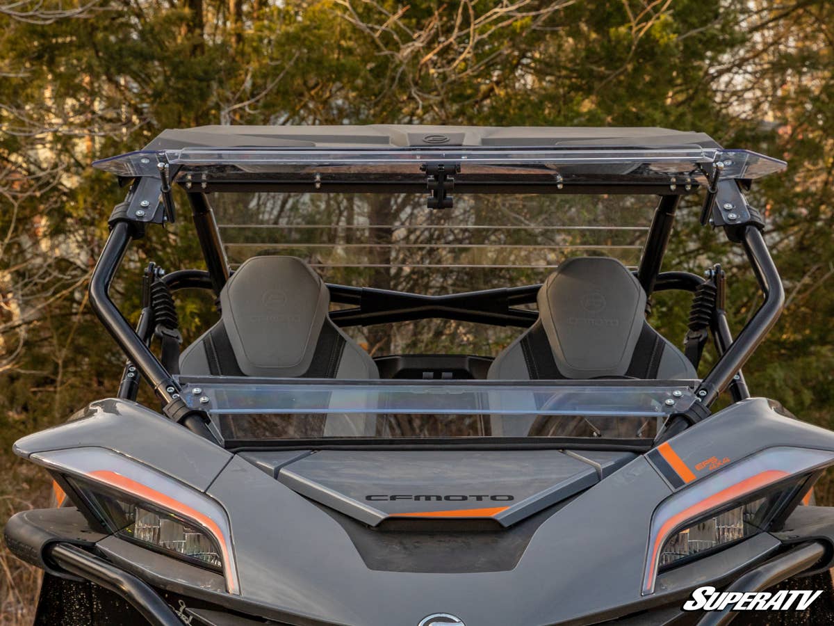 SuperATV CFMOTO ZForce 950 Scratch Resistant Flip Windshield