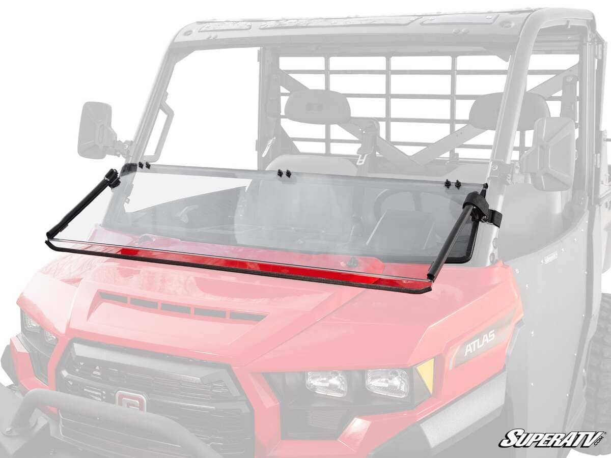 SuperATV Gravely Atlas Jsv Scratch-Resistant Flip Down Windshield