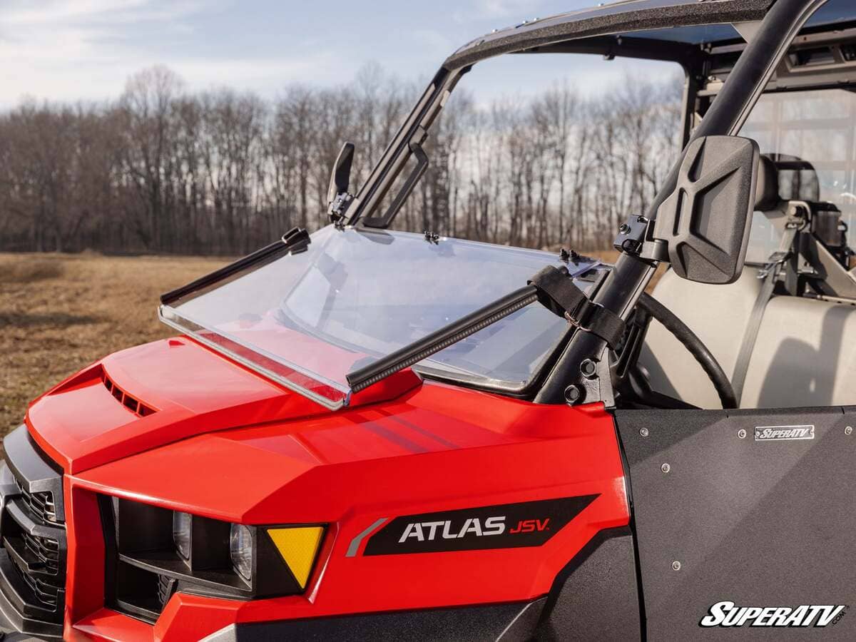 SuperATV Gravely Atlas Jsv Scratch-Resistant Flip Down Windshield