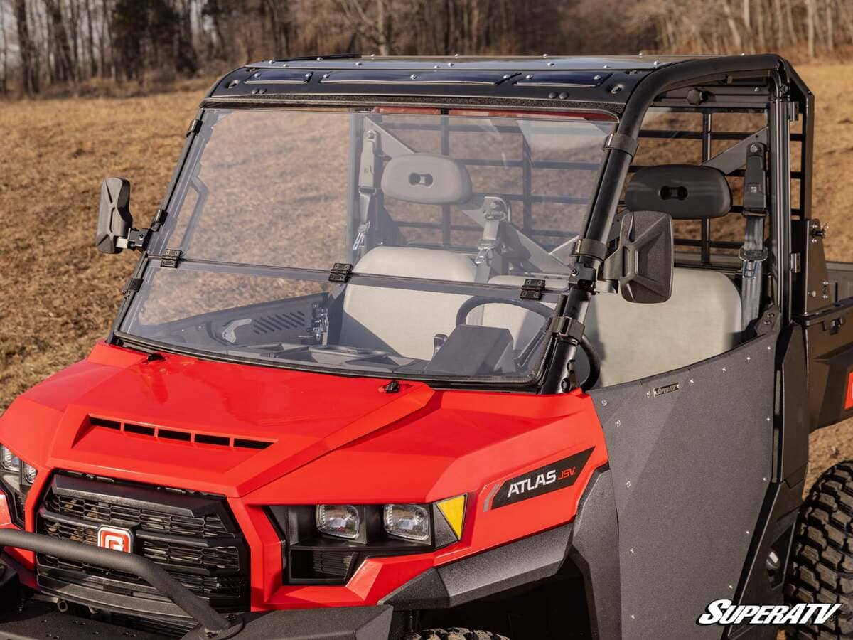 SuperATV Gravely Atlas Jsv Scratch-Resistant Flip Down Windshield