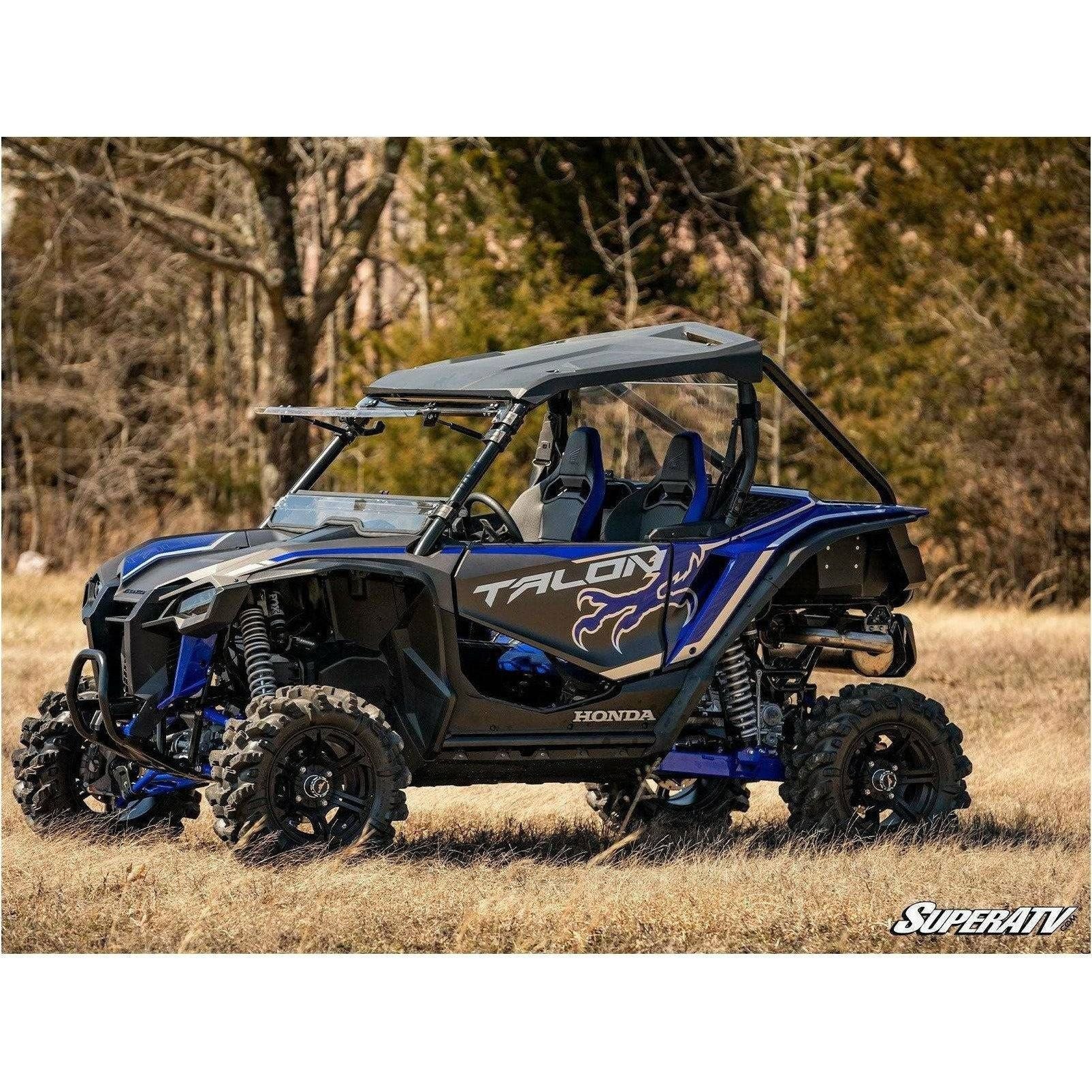 Photo of Honda Talon Scratch Resistant Flip Windshield by SuperATV - Premium Windshields for UTVs / Side by Sides