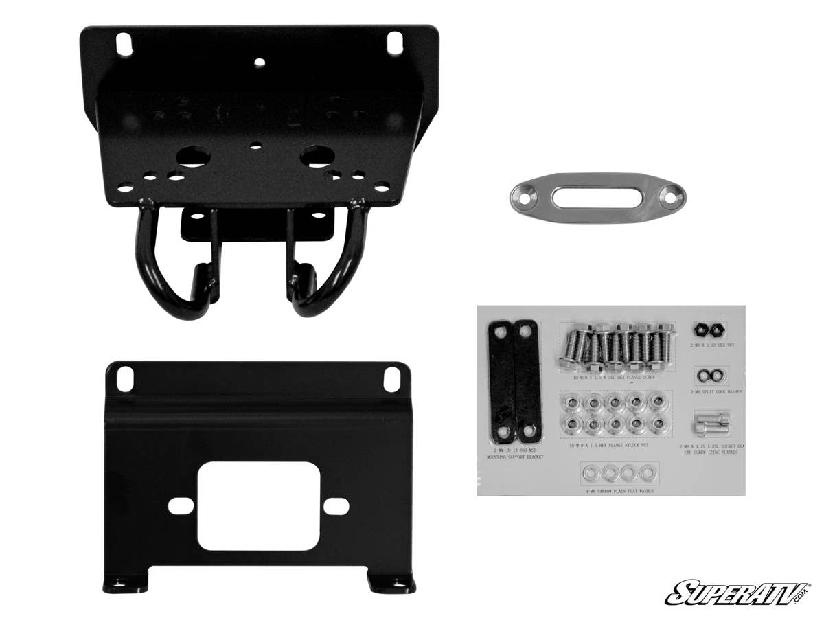 SuperATV John Deere Gator RSX Winch Mounting Plate for 3500 LB. Winches