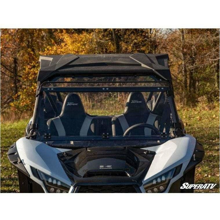 Photo of Kawasaki KRX Scratch Resistant Flip Down Windshield by SuperATV - Premium Windshields for UTVs / Side by Sides