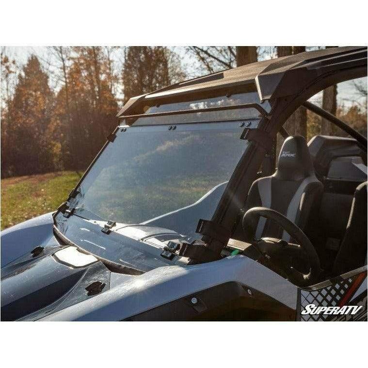 Photo of Kawasaki KRX Scratch Resistant Flip Down Windshield by SuperATV - Premium Windshields for UTVs / Side by Sides