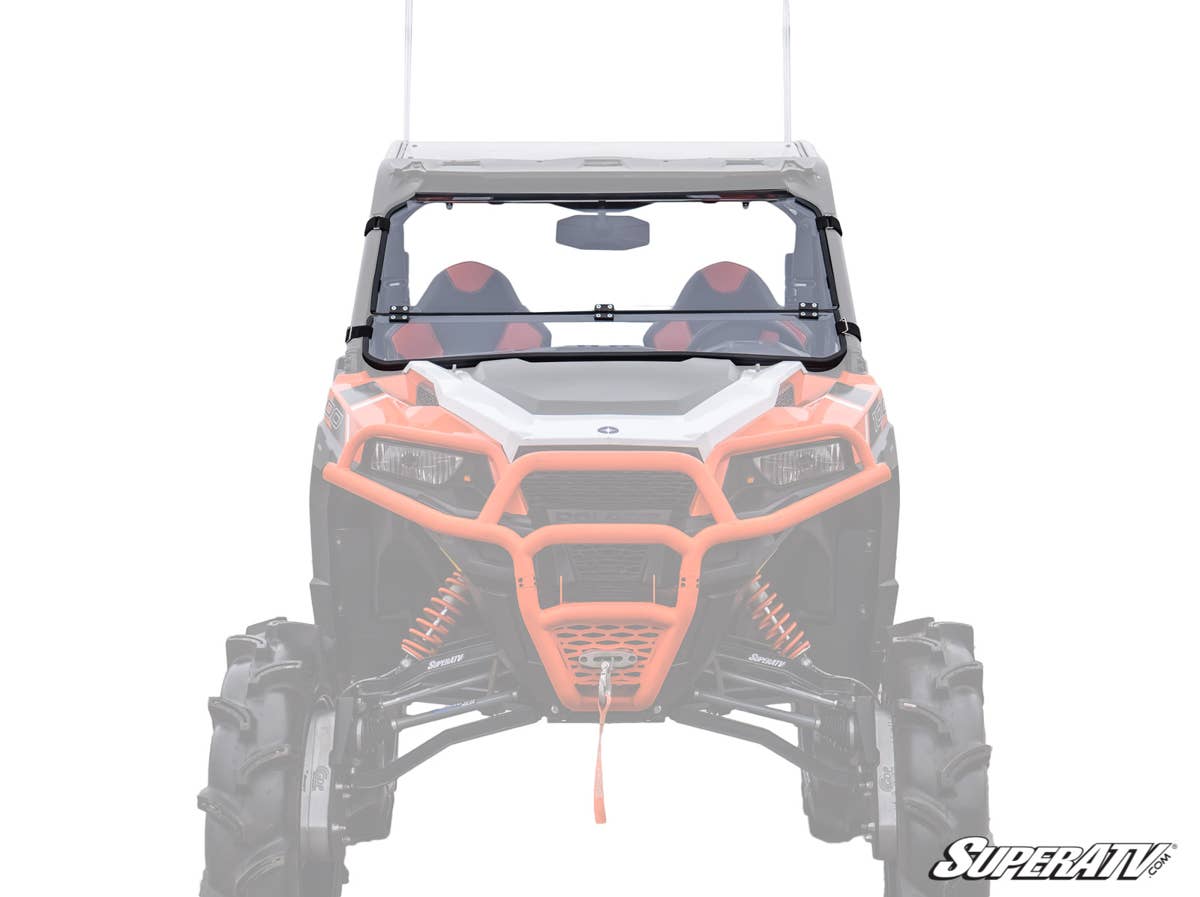 SuperATV Polaris General Scratch Resistant Flip Down Windshield