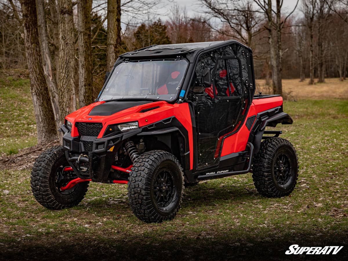 SuperATV Polaris General XP 1000 Scratch Resistant Flip Windshield