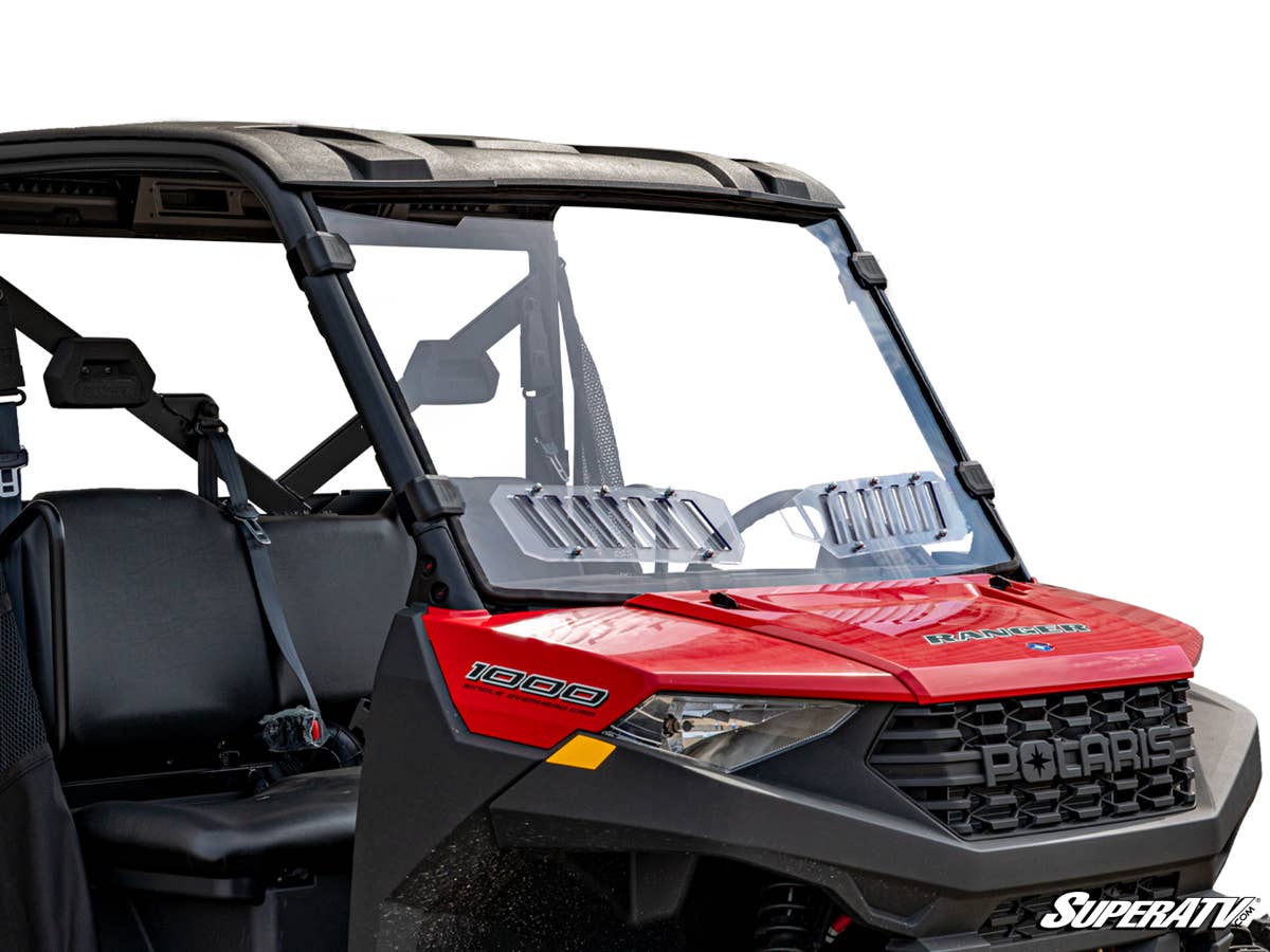 SuperATV Polaris Ranger 1000 Scratch-Resistant Vented Full Windshield