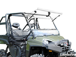 SuperATV Polaris Ranger 800 Scratch Resistant Flip Windshield