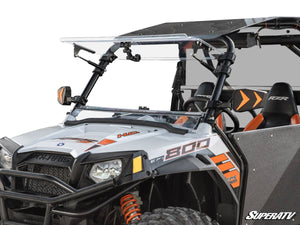 SuperATV Polaris RZR 570/800/900 Scratch Resistant Flip Windshield