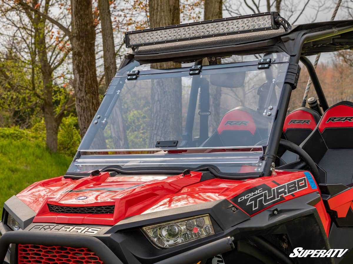 SuperATV Polaris RZR 900 Scratch Resistant Flip Windshield