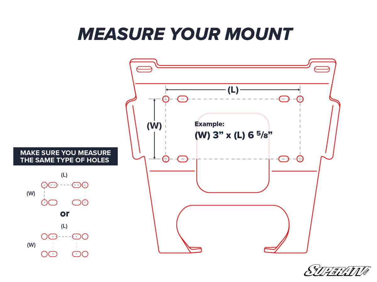 SuperATV Polaris RZR 900 Winch Mounting Plate