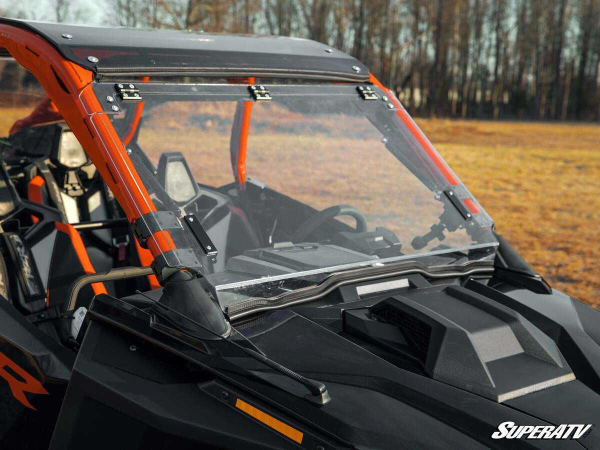 SuperATV Polaris RZR PRO R Scratch-Resistant Flip Windshield