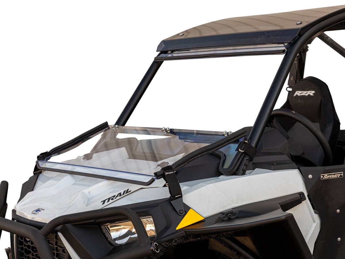 SuperATV Polaris RZR Trail 900 Scratch Resistant Flip Down Windshield