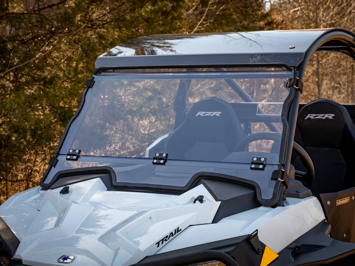 SuperATV Polaris RZR Trail 900 Scratch Resistant Flip Down Windshield