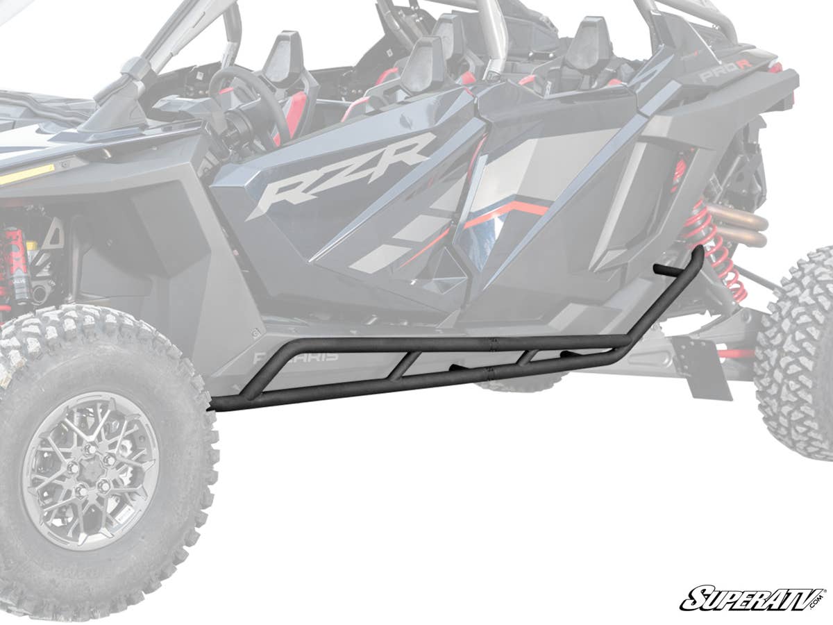 SuperATV Polaris RZR Turbo R 4 Rock Slider Nerf Bars