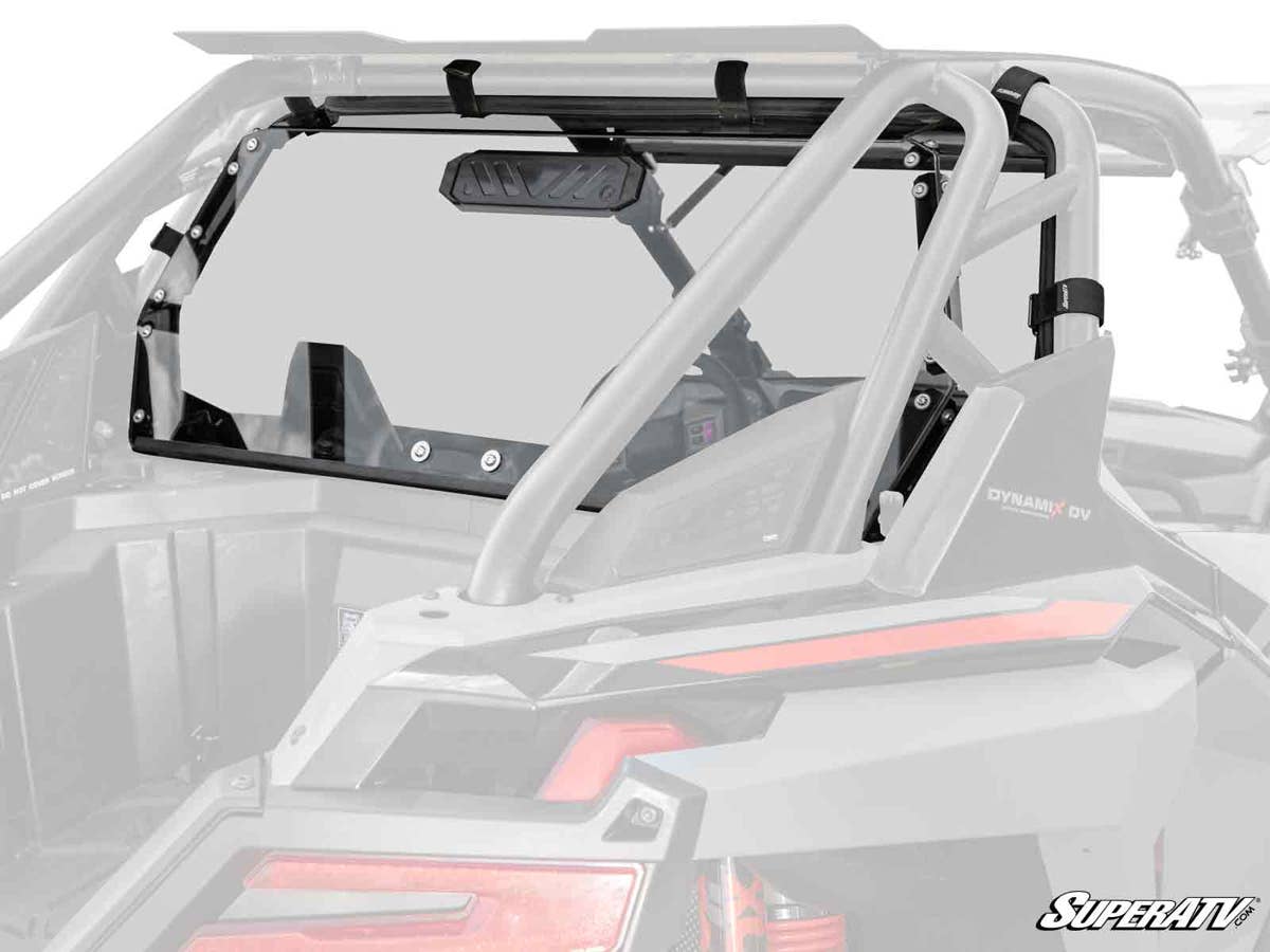 SuperATV Polaris RZR Turbo R Rear Vented Windshield