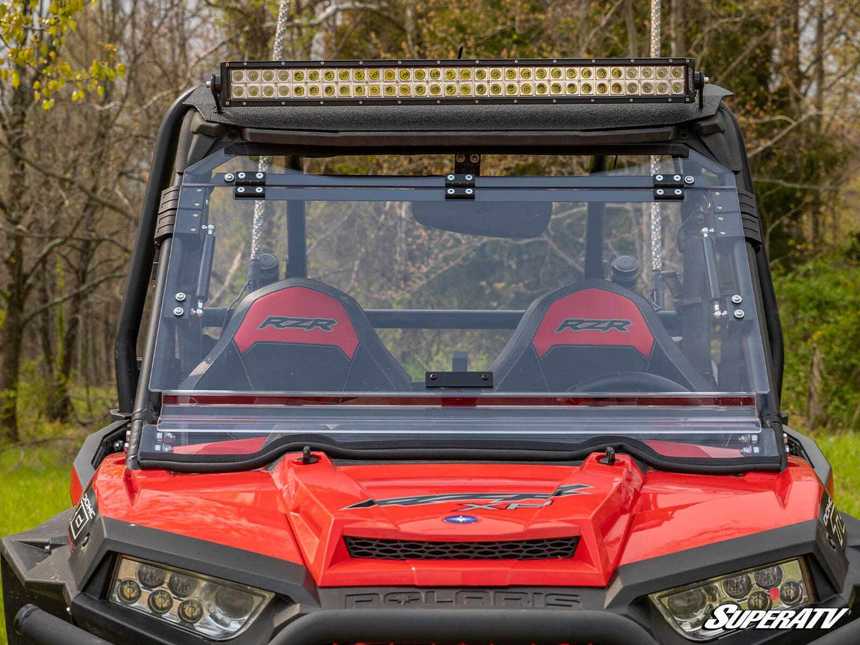 SuperATV Polaris RZR XP 1000 Scratch Resistant Flip Windshield