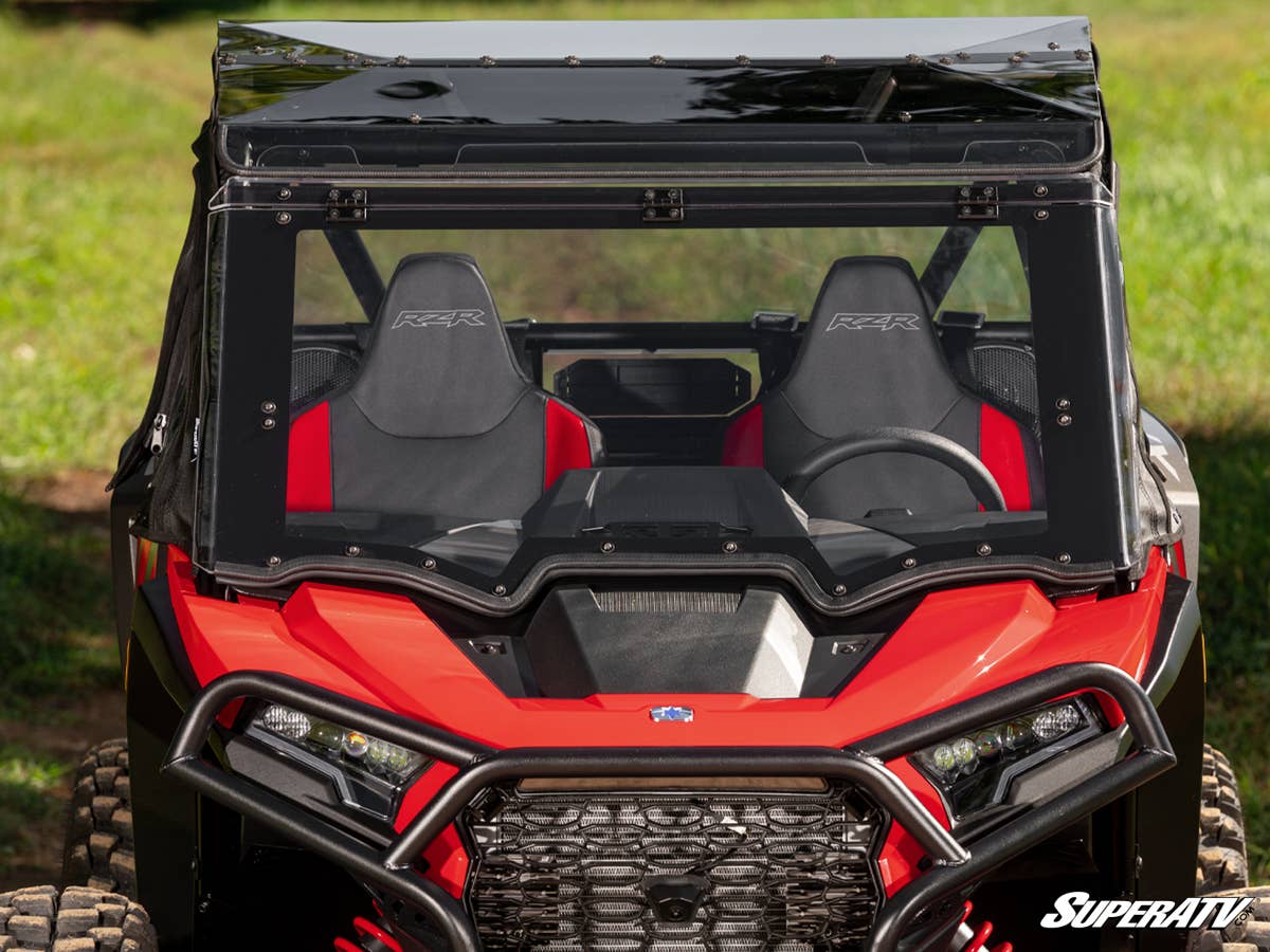 SuperATV 2024+ Polaris RZR XP Maxdrive Power Flip Windshield