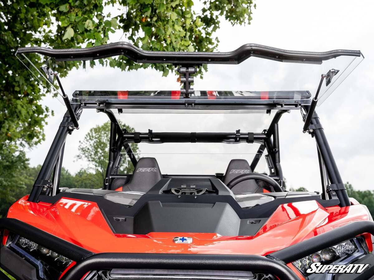 SuperATV Polaris RZR XP Scratch-Resistant Flip Windshield