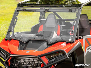 SuperATV Polaris RZR XP Scratch-Resistant Flip Windshield