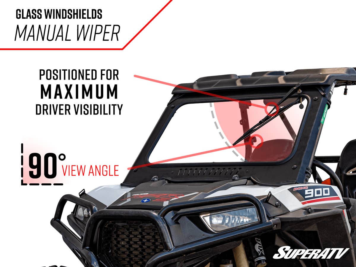 SuperATV Polaris RZR XP Turbo Glass Windshield