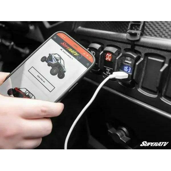 Photo of UTV Dual USB Charger with Voltmeter by SuperATV - Premium Rocker Switches for UTVs / Side by Sides