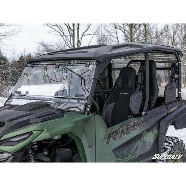 Photo of Yamaha Wolverine RMAX Scratch Resistant Flip Windshield by SuperATV - Premium Windshields for UTVs / Side by Sides