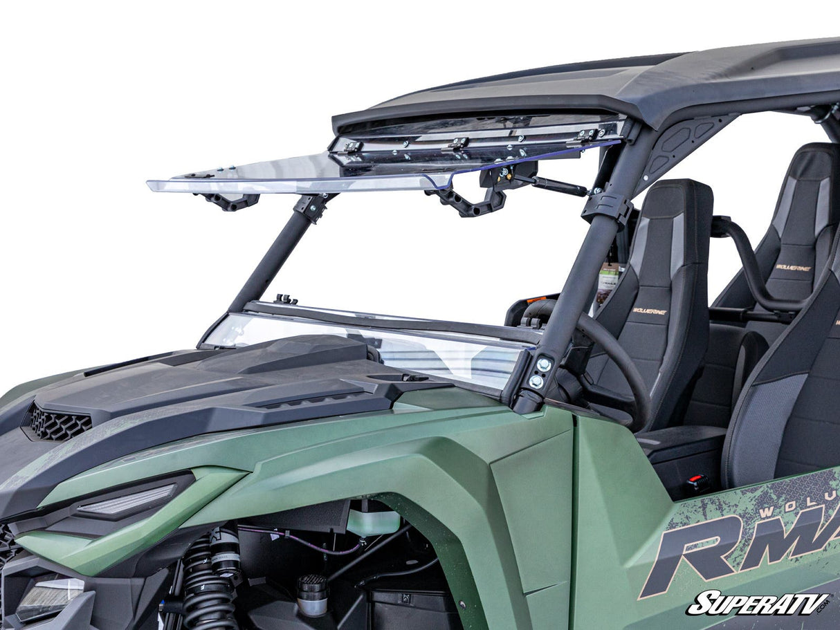 SuperATV Yamaha Wolverine RMAX Scratch Resistant Flip Windshield