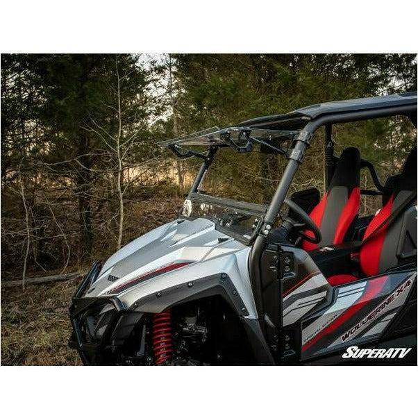 Photo of Yamaha Wolverine X4 Scratch Resistant Flip Windshield by SuperATV - Premium Windshields for UTVs / Side by Sides
