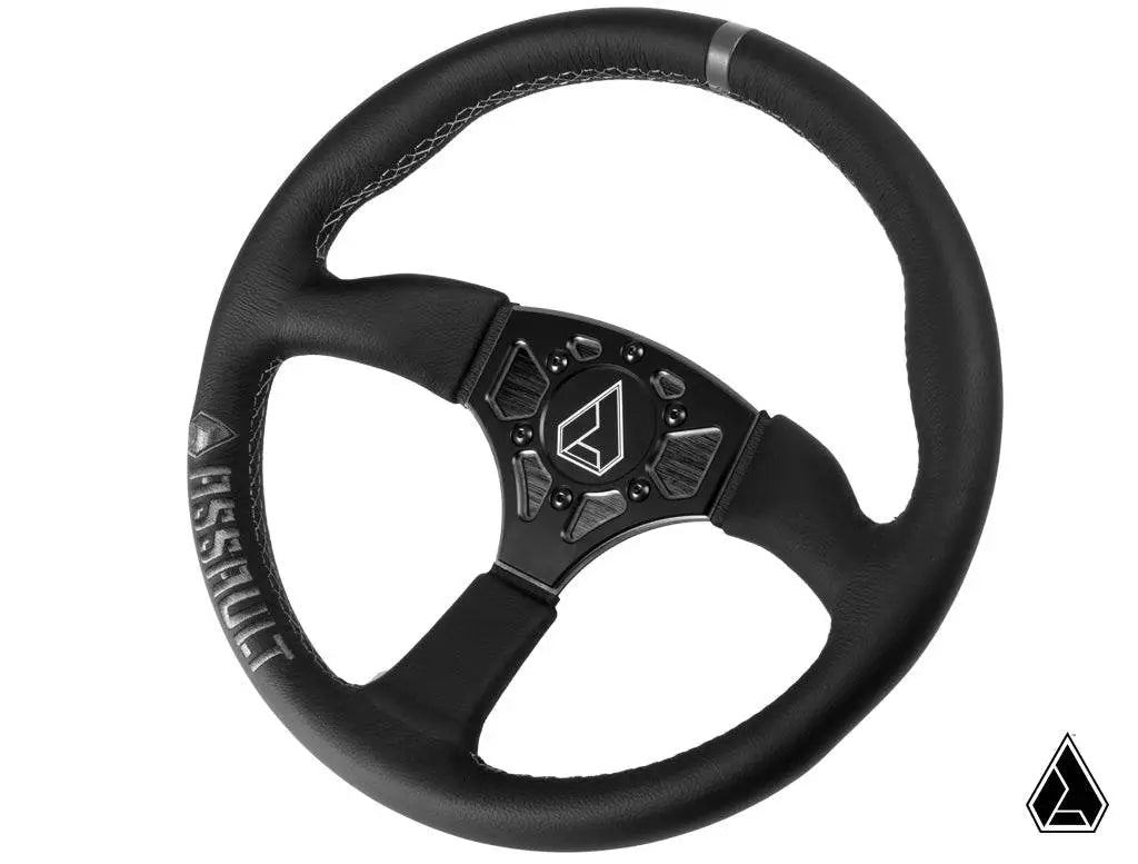 Photo of Assault Industries 350R Leather UTV Steering Wheel by Assault Industries - Premium Steering Wheels for UTVs / Side by Sides
