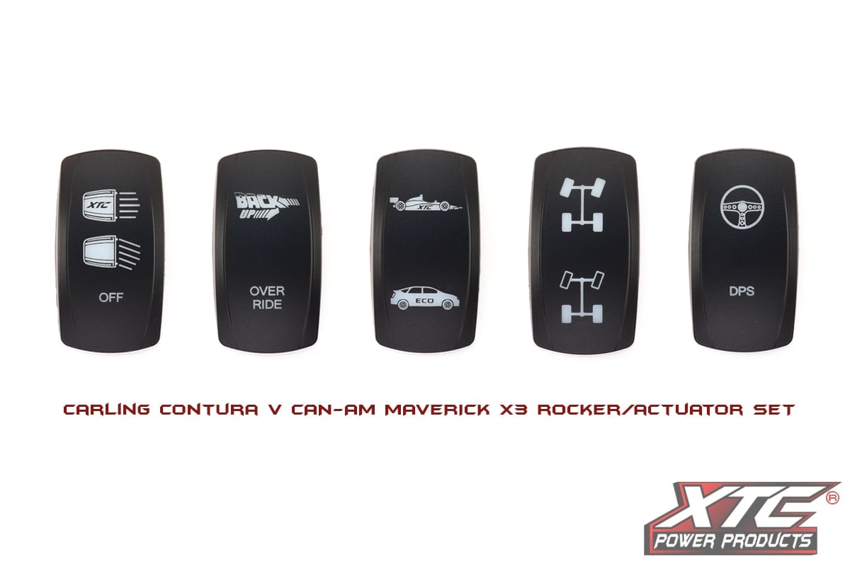 Photo of XTC Can-AM X3 Replacement Rocker Switch Covers by XTC Power Products - Premium Rocker Switches for UTVs / Side by Sides