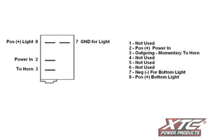 XTC SPST Momentary Carling Switch with Blue Bottom LED