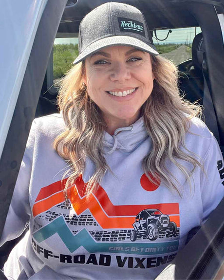Photo of SXS Adventure Unisex Pullover Hoodie by OFF-ROAD VIXENS CLOTHING CO. - Premium Ladies Hoodies for UTVs / Side by Sides