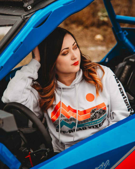 Photo of SXS Adventure Unisex Pullover Hoodie by OFF-ROAD VIXENS CLOTHING CO. - Premium Ladies Hoodies for UTVs / Side by Sides
