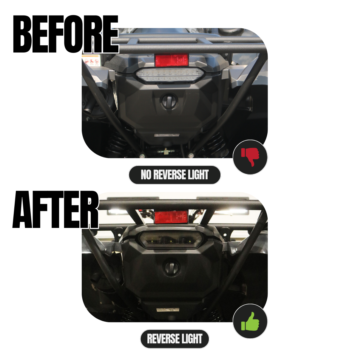Photo of 2020+ Yamaha Grizzly ATV Tail Light with Reverse by Knight ATV - Premium for UTVs / Side by Sides