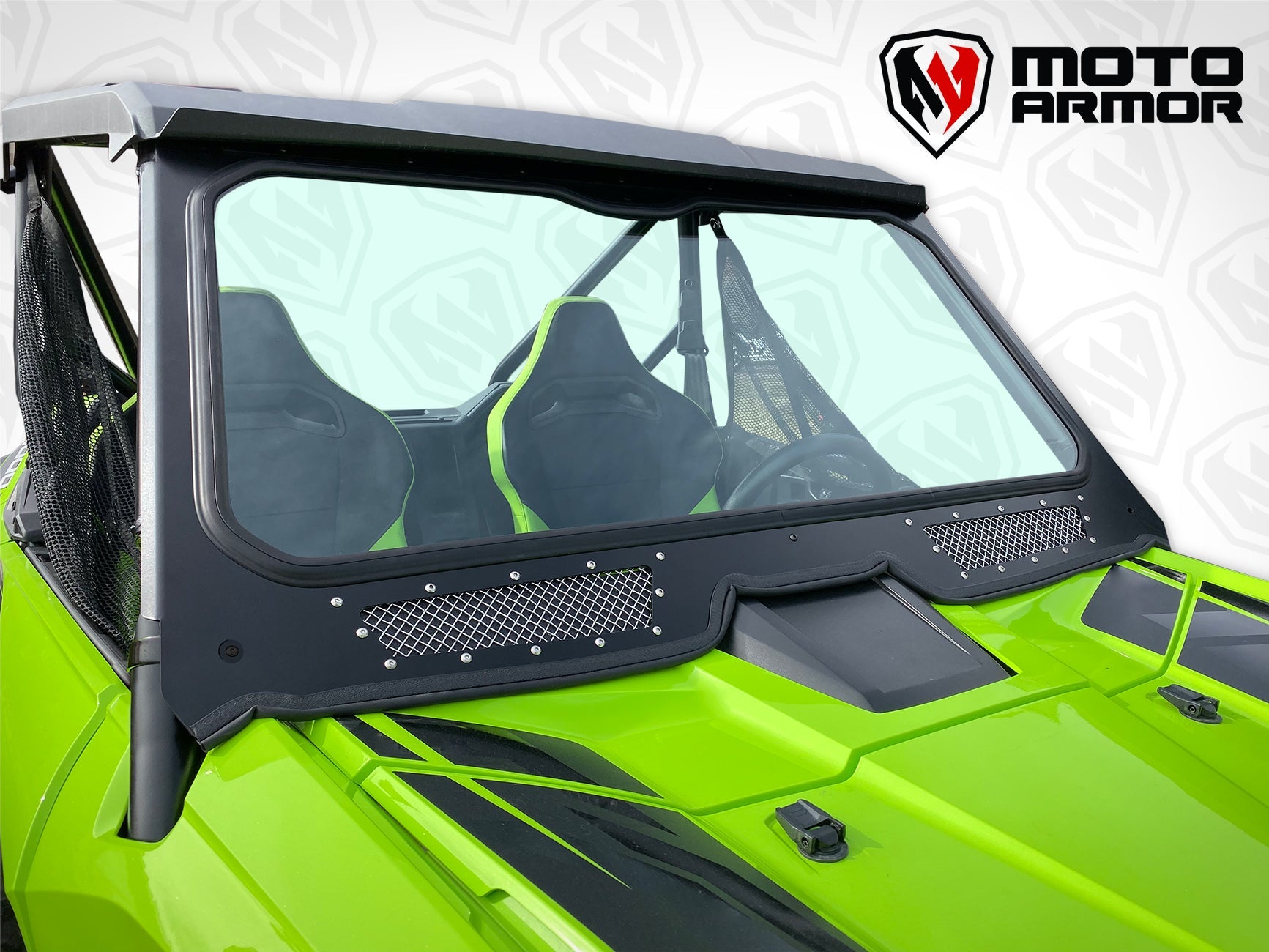 Photo of Vented Full Glass Windshield for Honda Talon by Moto Armor - Premium for UTVs / Side by Sides