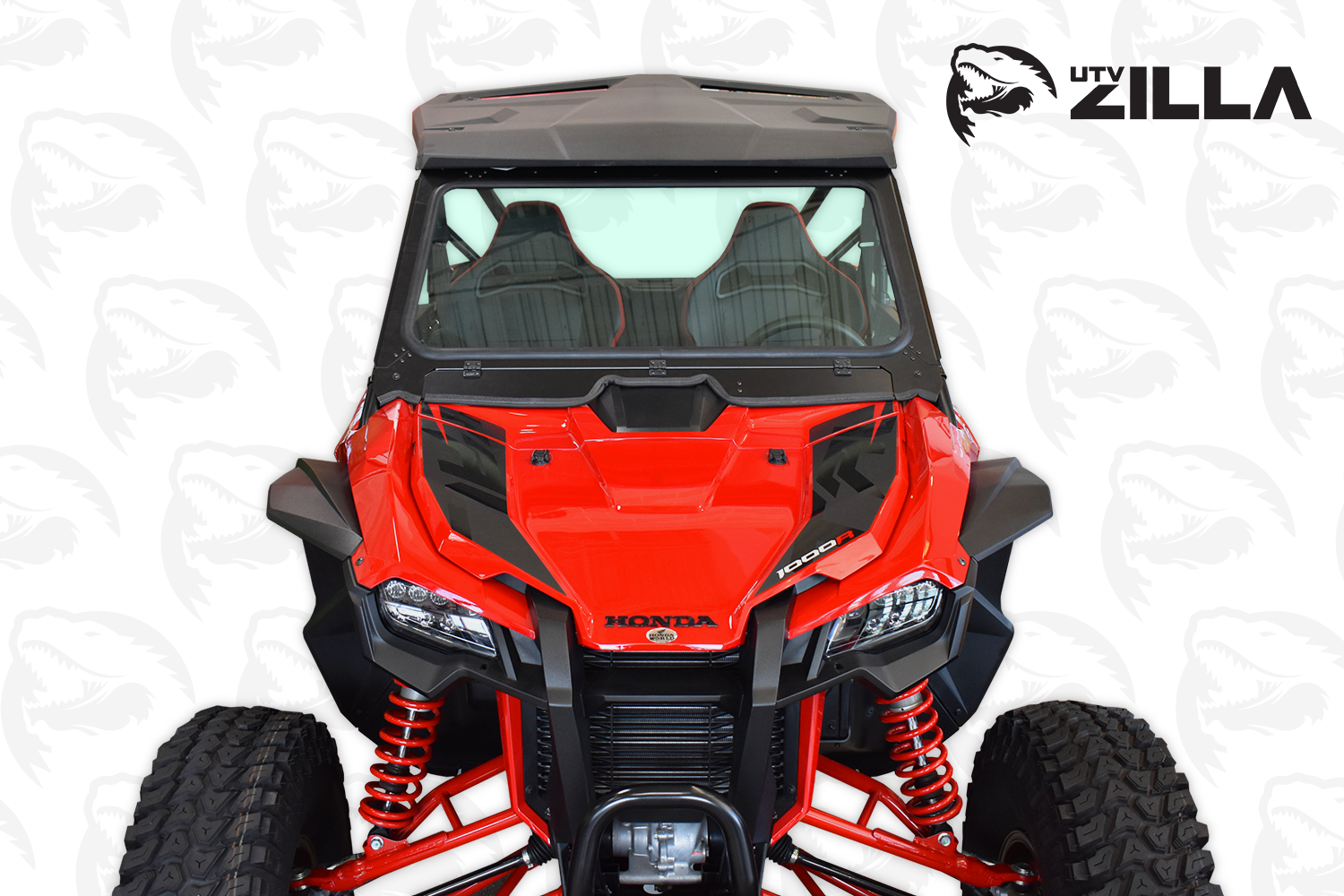 Photo of Vented Honda Talon Full Glass Windshield With Wiper by UTVZILLA - Premium for UTVs / Side by Sides