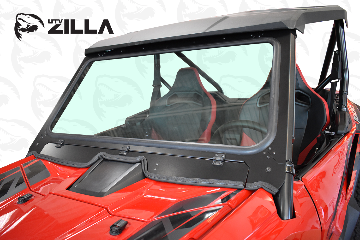 Photo of Vented Honda Talon Full Glass Windshield With Wiper by UTVZILLA - Premium for UTVs / Side by Sides