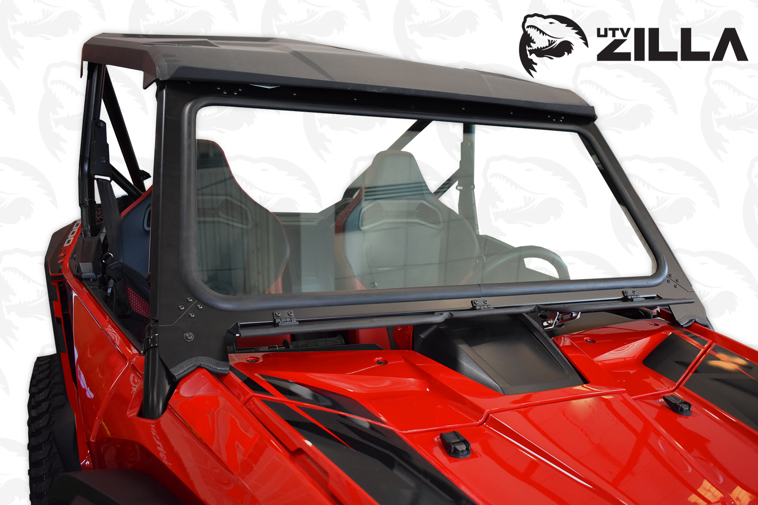 Photo of Vented Honda Talon Full Glass Windshield With Wiper by UTVZILLA - Premium for UTVs / Side by Sides